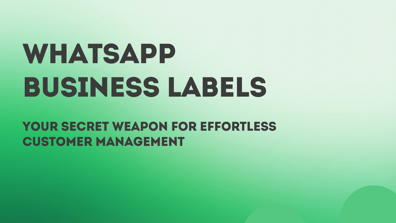 WhatsApp Business Labels